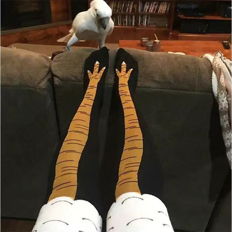 Funny Chicken Leg Socks - Women Chicken Paws Socks Anime Chicken