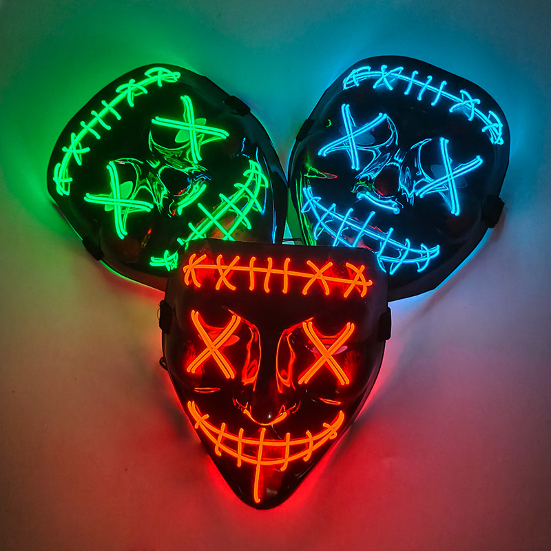 Wireless Full Face Purge Mask  - Led Purge Mask Halloween 评论和价格