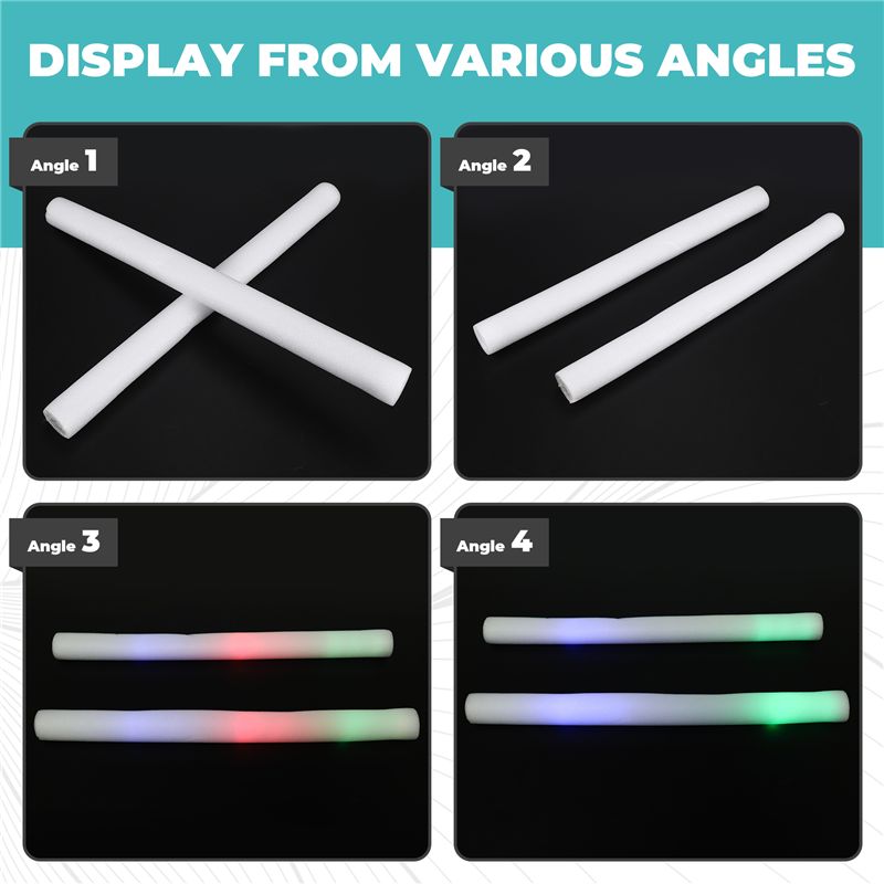 A68P-12Pcs Light Up Foam Stick - Flashing Led Foam Sticks Party 评论和价格