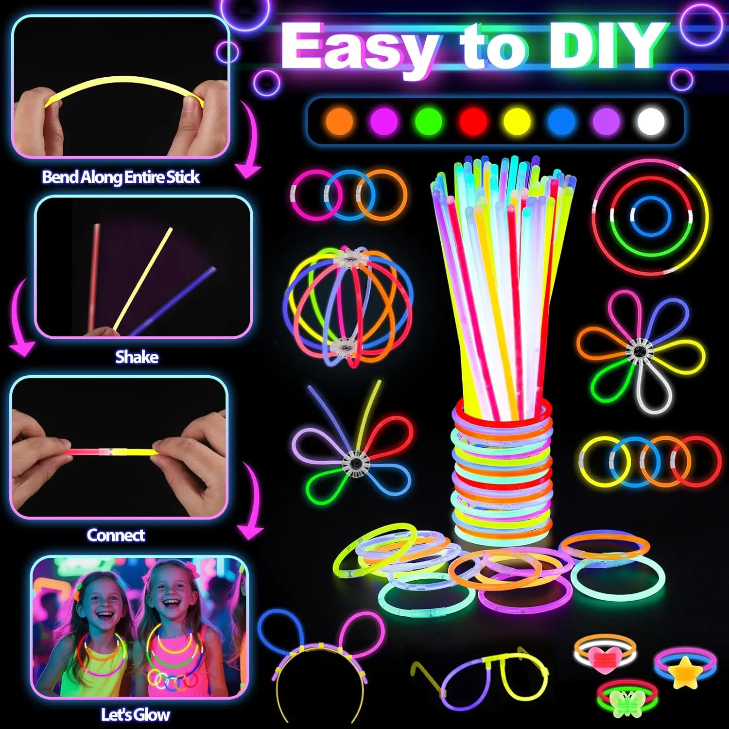 128PCS Light Up Glasses LED Ha - Glow In The Dark Party Glasses 评论和价格