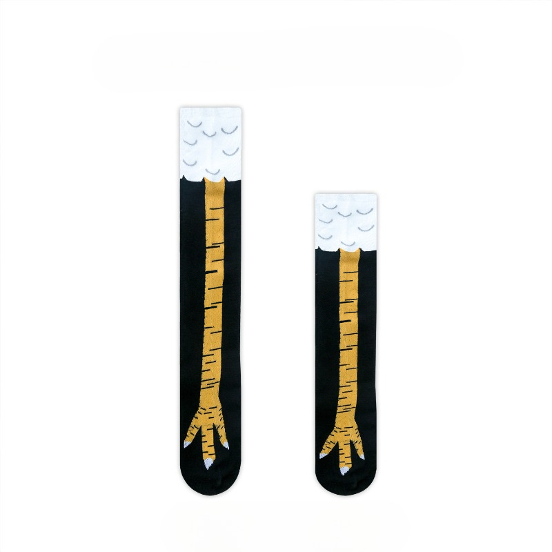 New Women Knee High Socks Tren - Funny Chicken Leg Socks 评论和价格
