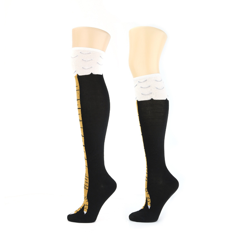 New Women Knee High Socks Tren - Funny Chicken Leg Socks 评论和价格