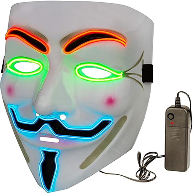 Vendetta LED Mask Movie Theme  - Led Purge Mask Halloween 评论和价格