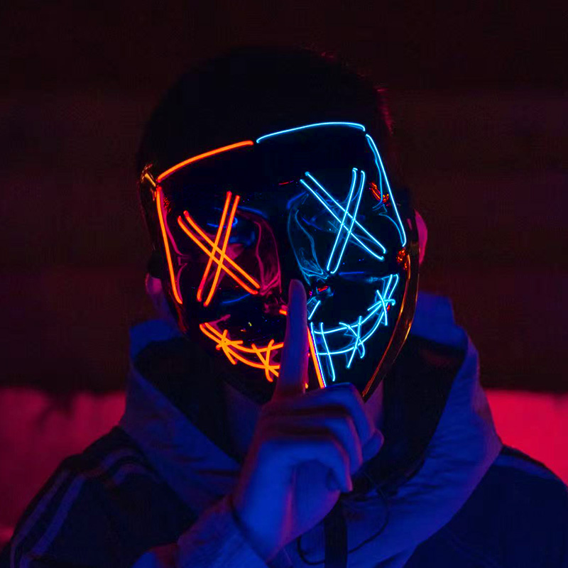 Wireless Neon Luminous Purge M - Led Purge Mask Halloween 评论和价格