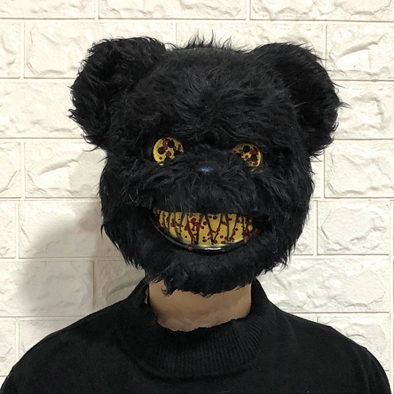 Bloody Plush Bear Mask Hallowe - Led Purge Mask Halloween 评论和价格