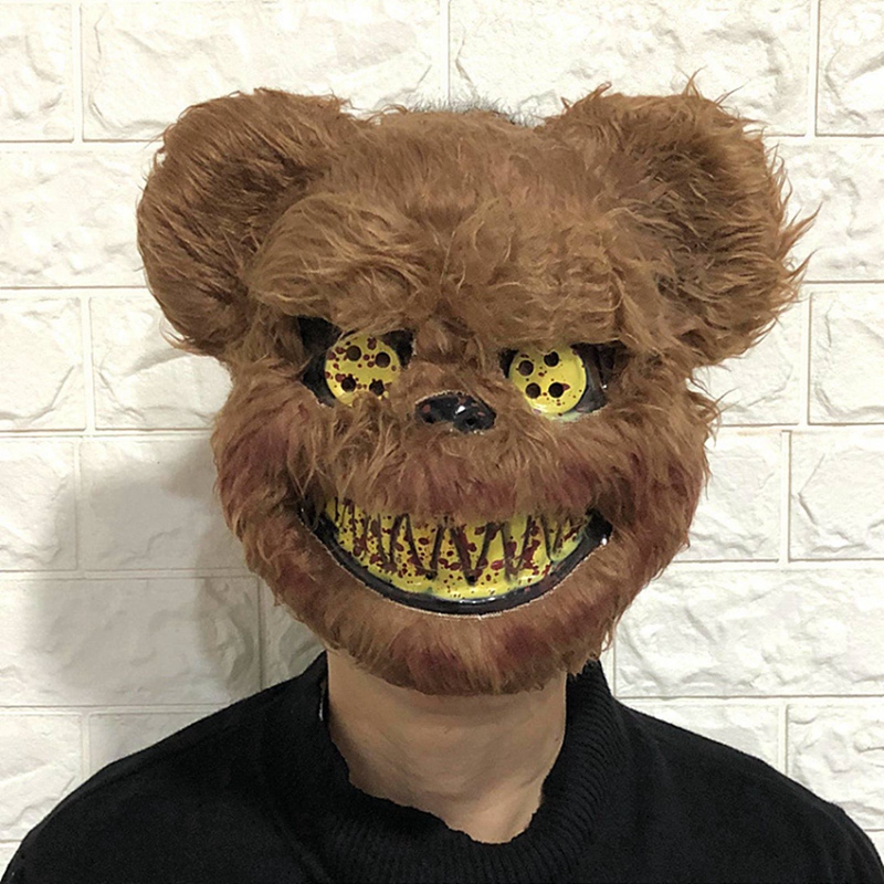 Bloody Plush Bear Mask Hallowe - Led Purge Mask Halloween 评论和价格