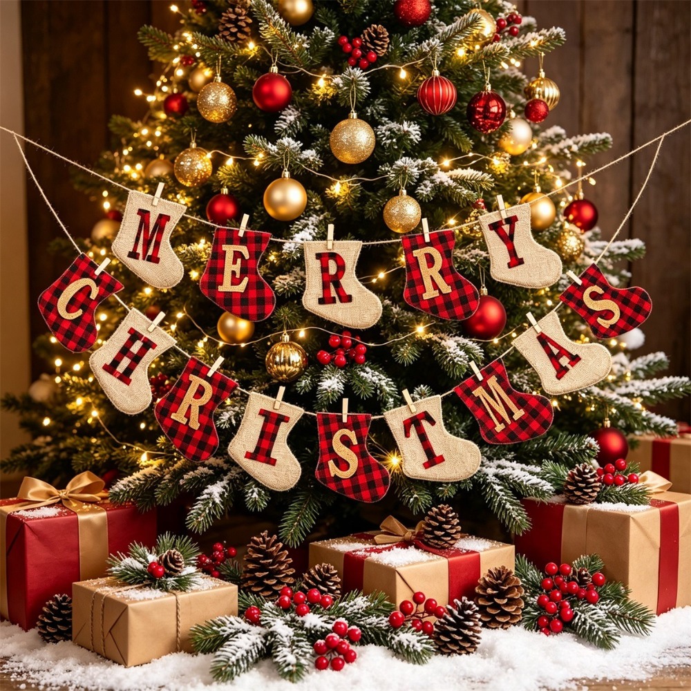 Sock-shaped Christmas Hanging  - Party Supplies 评论和价格