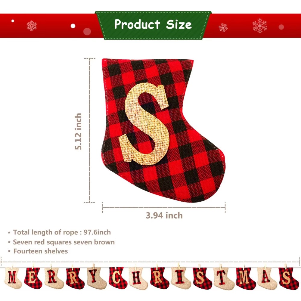 Sock-shaped Christmas Hanging  - Party Supplies 评论和价格