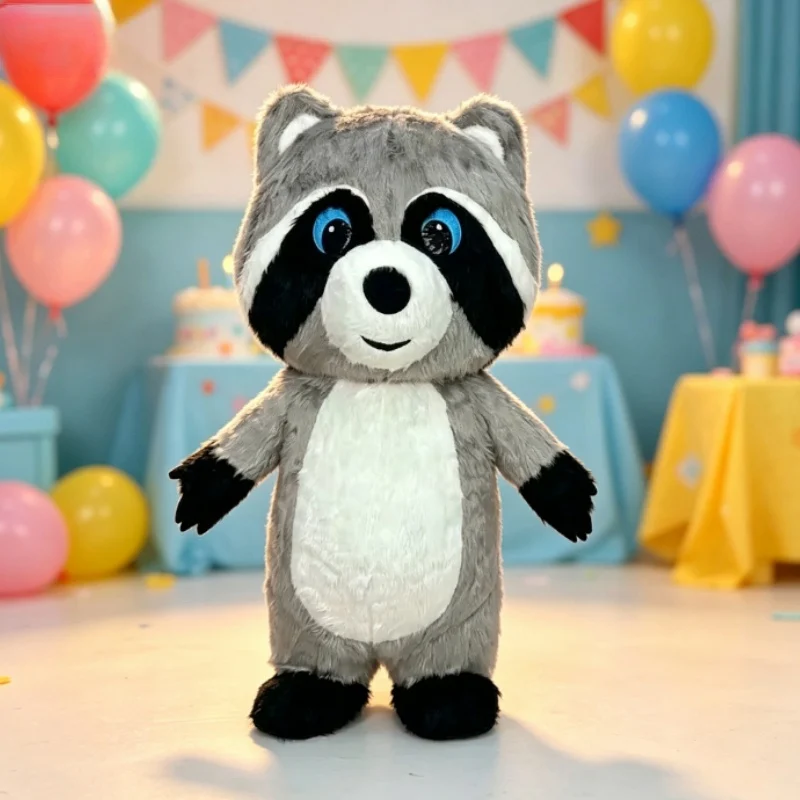 Grey Plush Inflatable Raccoon  - Costumes 评论和价格
